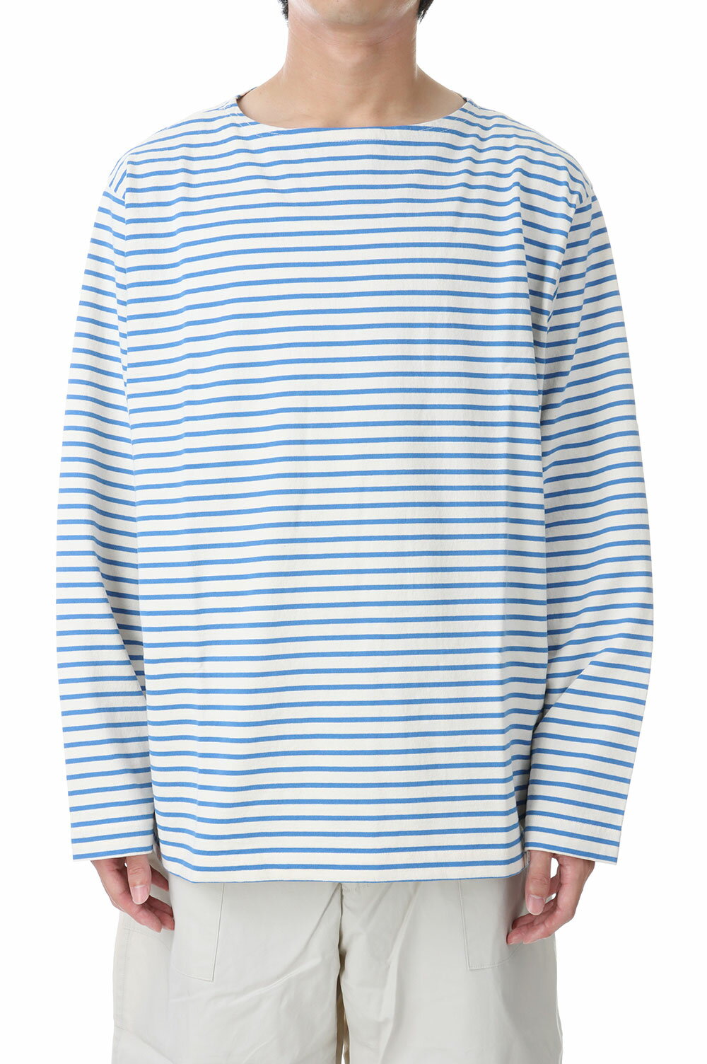 Rakuten - 【P10倍】ORGANIC COTTON BORDER BASQUE SHIRT - BLUE (GL68882) Gold(ゴールド)