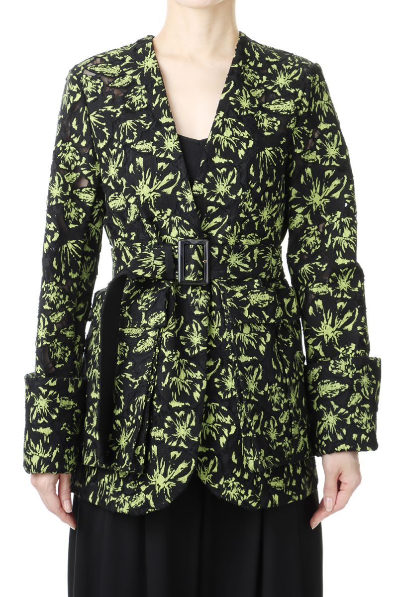 【SALE / 40%OFF】Flower Lace Jacket -BLACK LACE(E22SS/O-01) EBONY(エボニー)