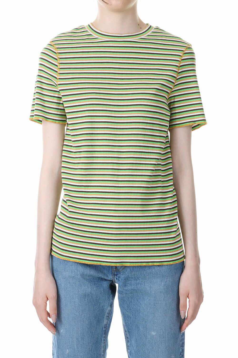 Rakuten - 【P10倍】MULTI BORDER TEE -GREEN(22MMSCU13) Shinzone(シンゾーン)