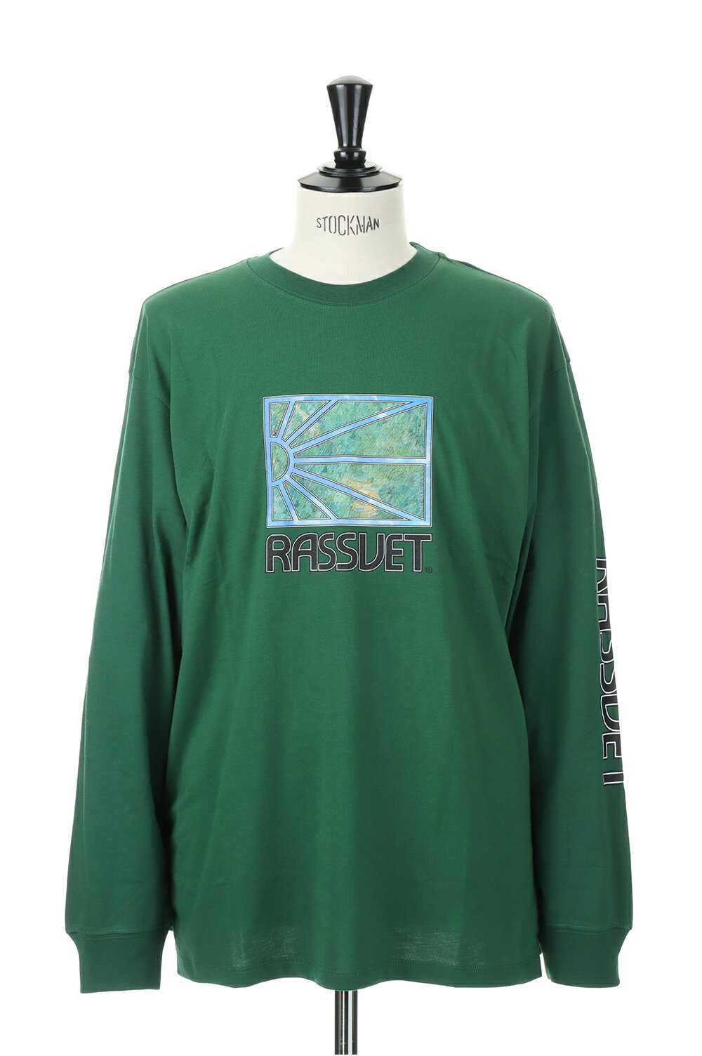 Rakuten - 【P10倍】MEN LS PAINTING TSHIRT KNIT/DARK GREEN(PACC11T012) RASSVET(ラスベート)