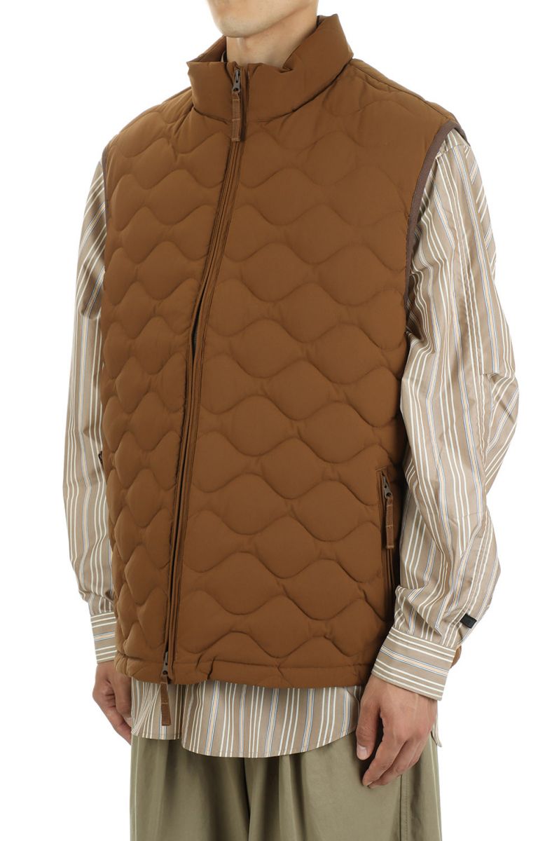 【P5倍】TECH QUILT STAND COLLAR LINER VEST - BROWN (BJ-24022W) DAIWA PIER39(ダイワ ピア39)