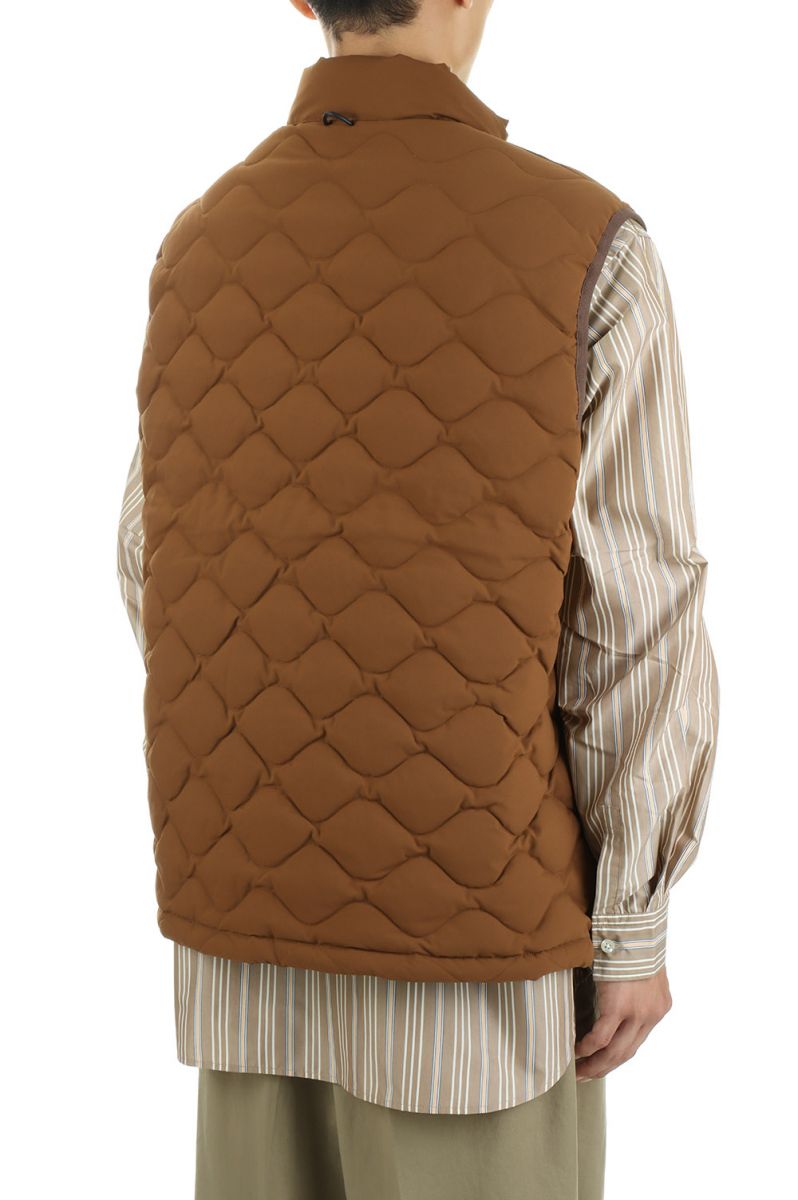 【P5倍】TECH QUILT STAND COLLAR LINER VEST - BROWN (BJ-24022W) DAIWA PIER39(ダイワ ピア39)