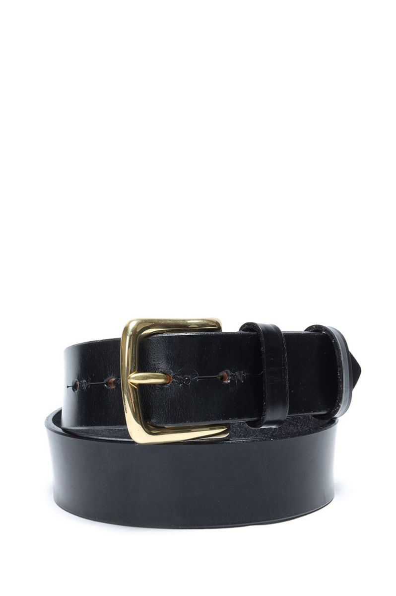 ジャベツクリフ STIRRUP Leather Belt 3.8cm / BLACK Jabez Cliff(ジャベツ・クリフ)