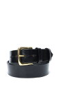 STIRRUP Leather Belt 3.8cm / BLACK Jabez Cliff(WxcENt)