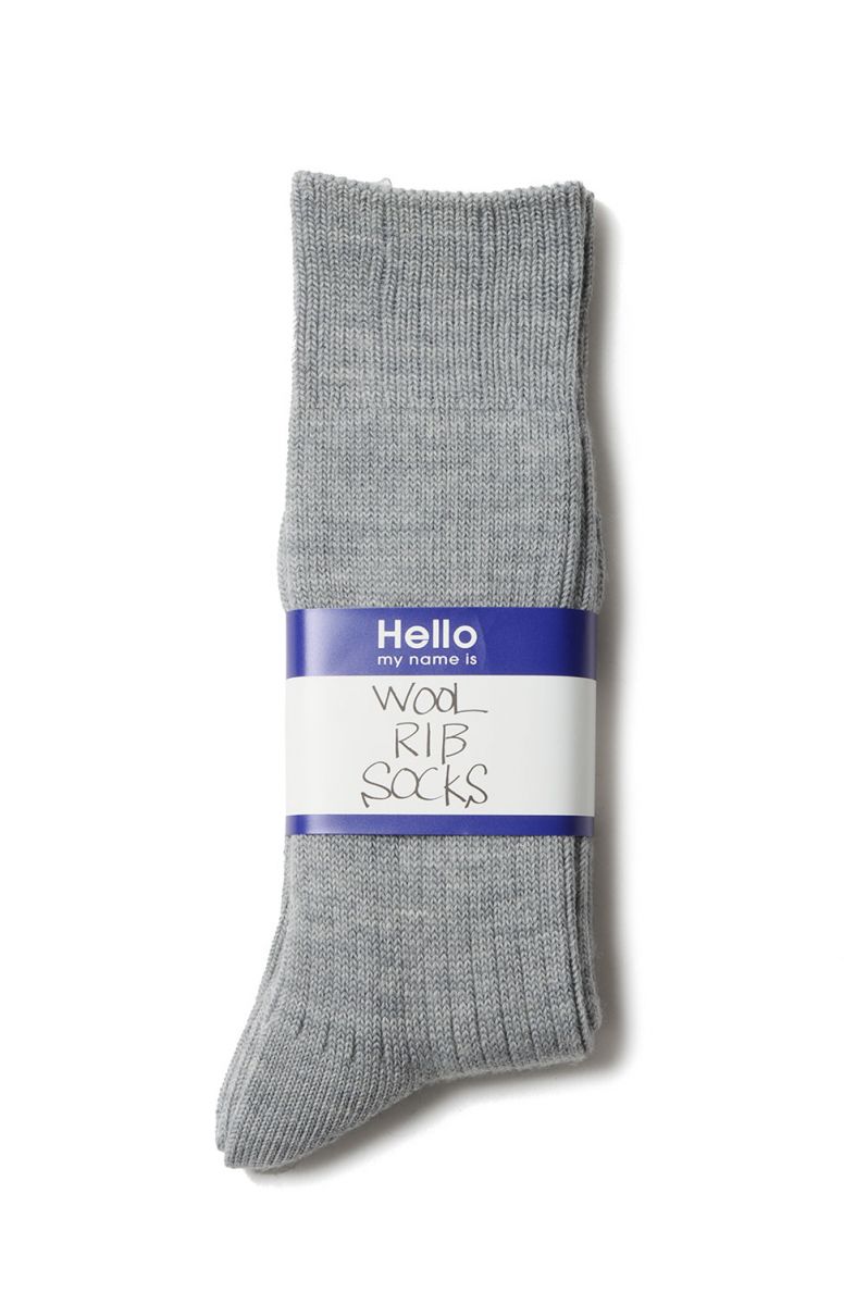 WOOL RIB SOX-GRAY(18AMSIT54) Shinzone(V][)