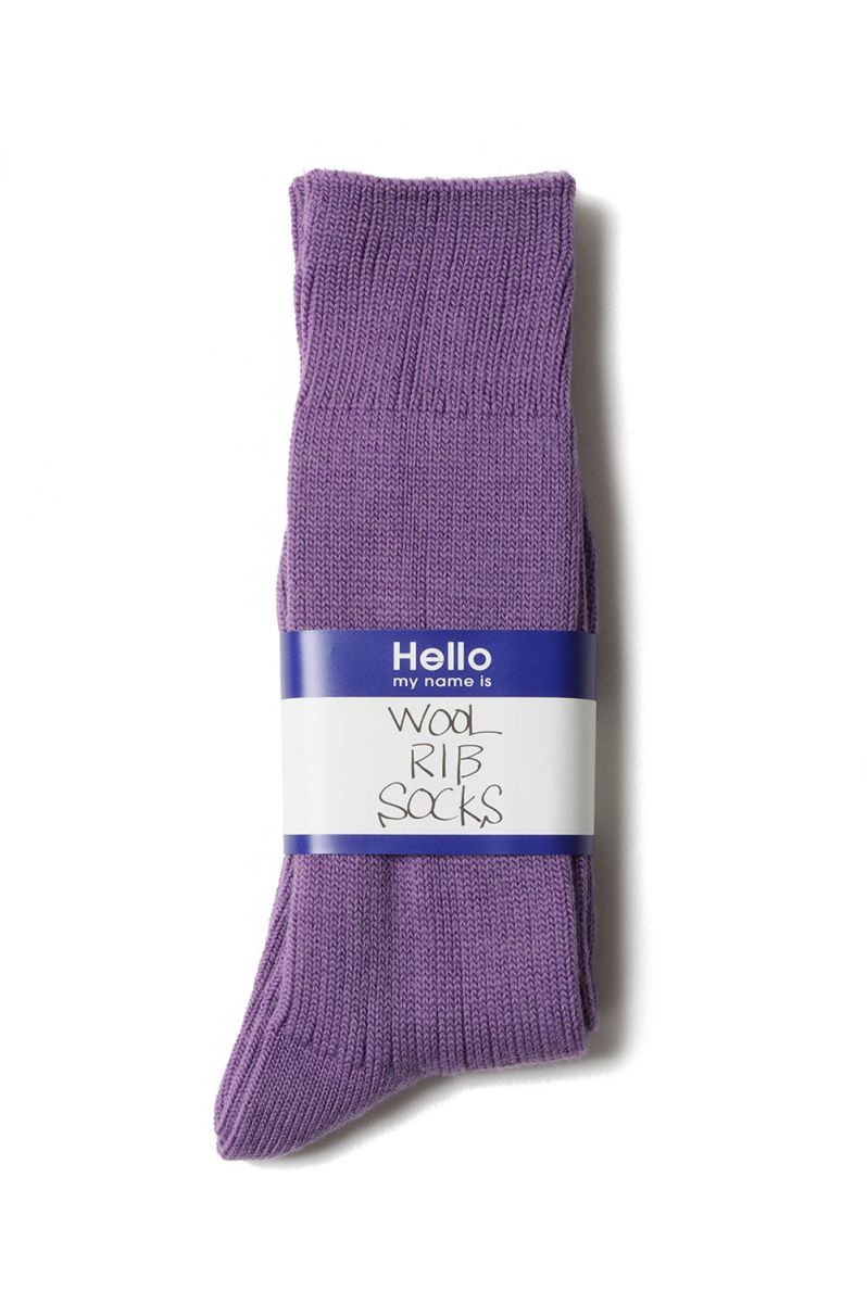 WOOL RIB SOX-PURPLE(18AMSIT54) Shinzone(V][)