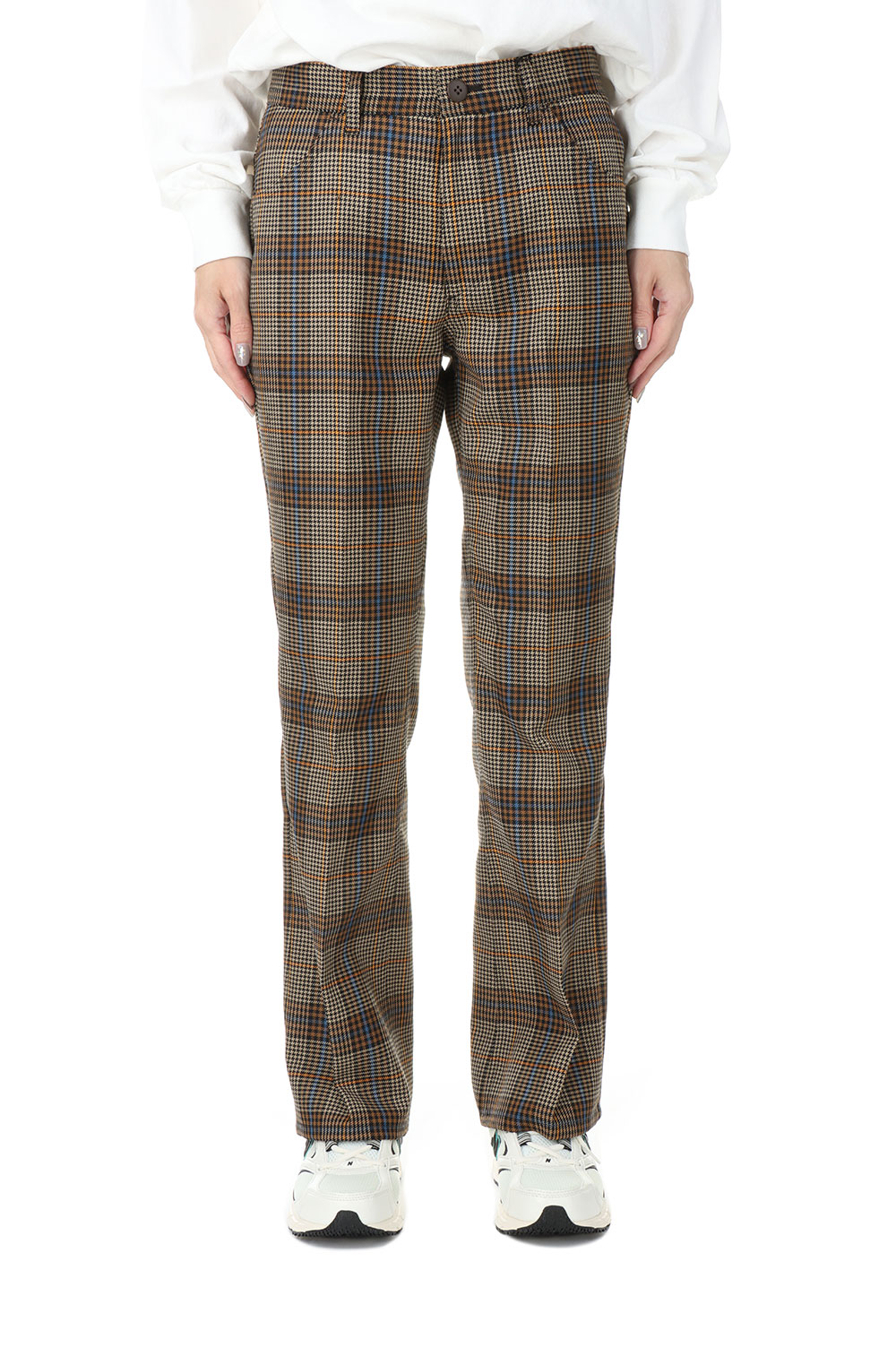【P10倍】PLAID PANTS/BROWN(22AMSPA03) Shinzone(シンゾーン)
