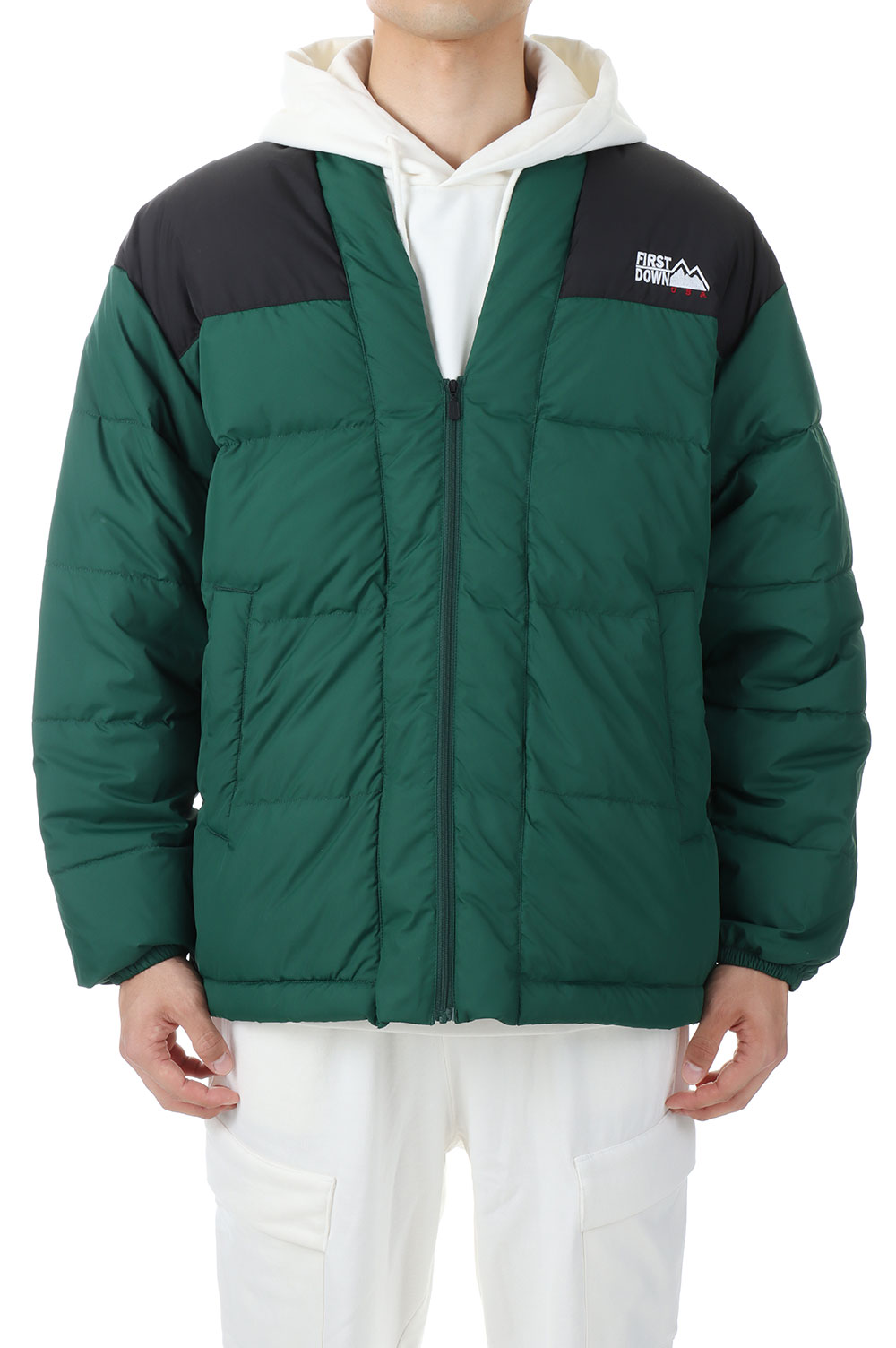 HANTEN DOWN JKT MICROFT?/GREEN(F342502C)  First Down -Men-(ファースト・ダウン)First Down