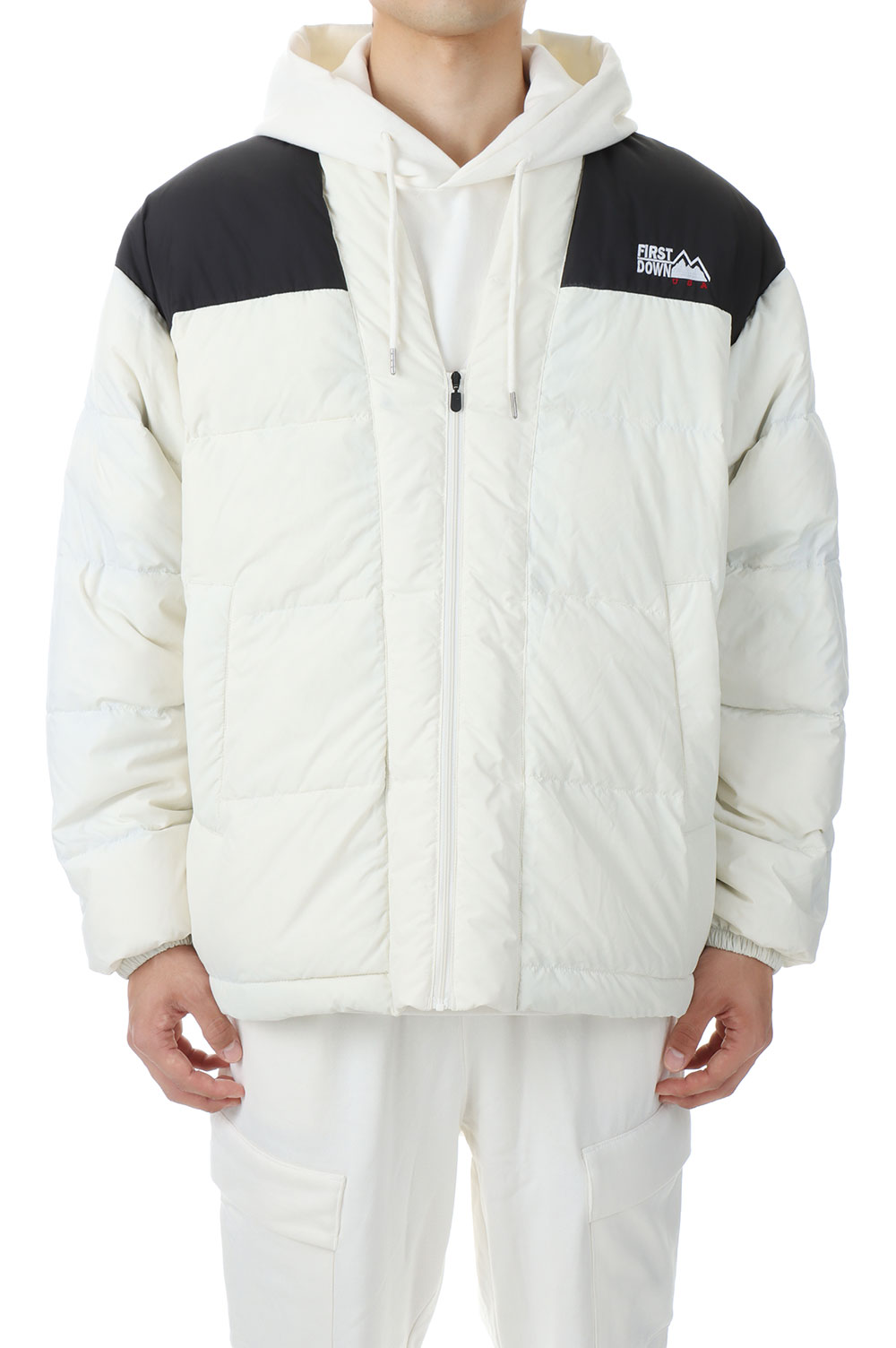Rakuten - HANTEN DOWN JKT MICROFT?/WHITE(F342502C) [BP] First Down -Men-(ファースト・ダウン)First Down