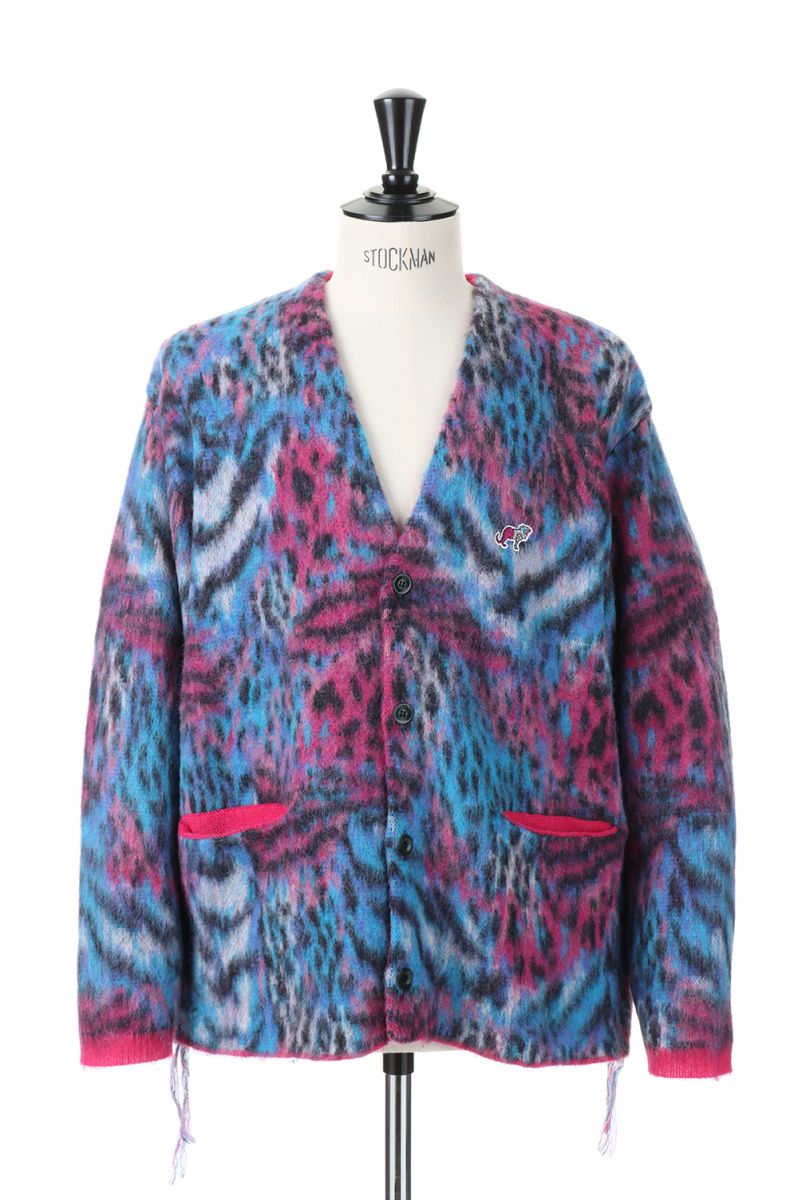 ��P5�ܡ�MIX ANIMAL JACQUARD BRUSHED CARDIGAN(22AW75KN94)-COLORFUL- doublet(���֥�å�)