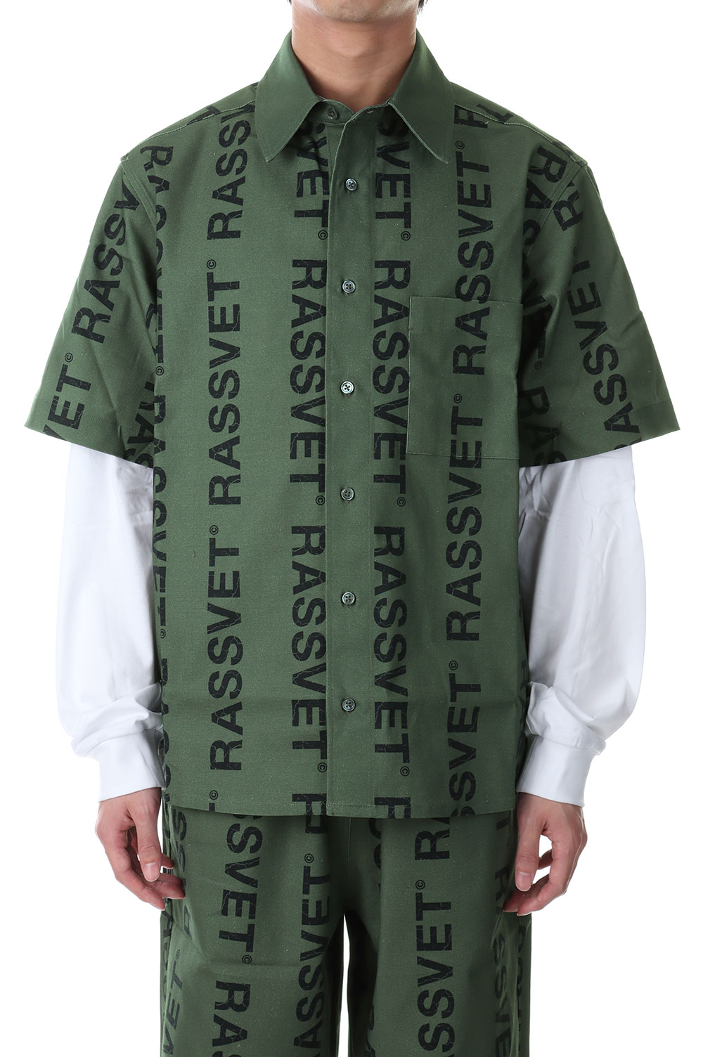 Rakuten - 【P10倍】DESERT HYBRID SHIRT WOVEN KNIT / GREEN RASSVET(ラスベート)