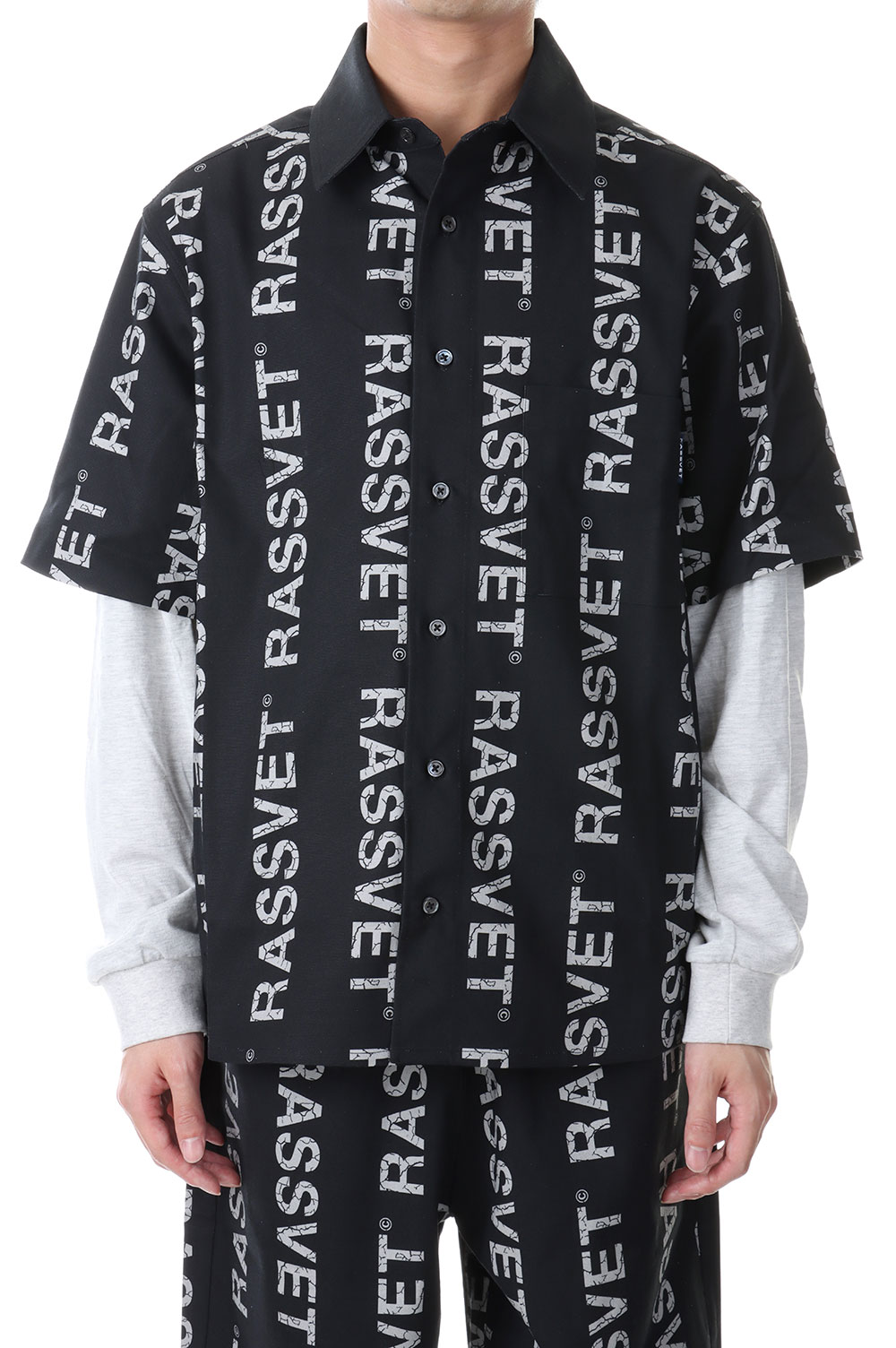 樂天商城 - DESERT HYBRID SHIRT WOVEN KNIT / BLACK RASSVET(ラスベート)