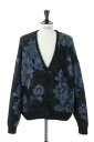 Flower Pattern Shaggy Knit Cardigan -BLACK(LEK080) LEGENDA(WF_)