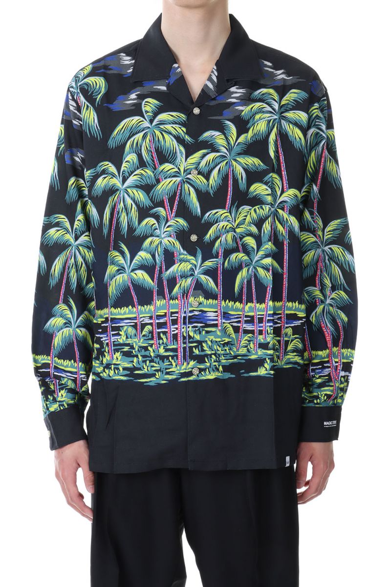 SALE / 40%OFFDK PALMS HAWAIIAN SHIRT BY REYN SPOONER / Black palms(2...
