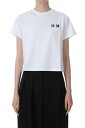 DOUBLE SEASONAL FOX HEAD PATCH CROPPED TEE-SHIRT -WHITE(KW00106KJ0008) Maison Kitsune -Women-(メゾンキツネ)