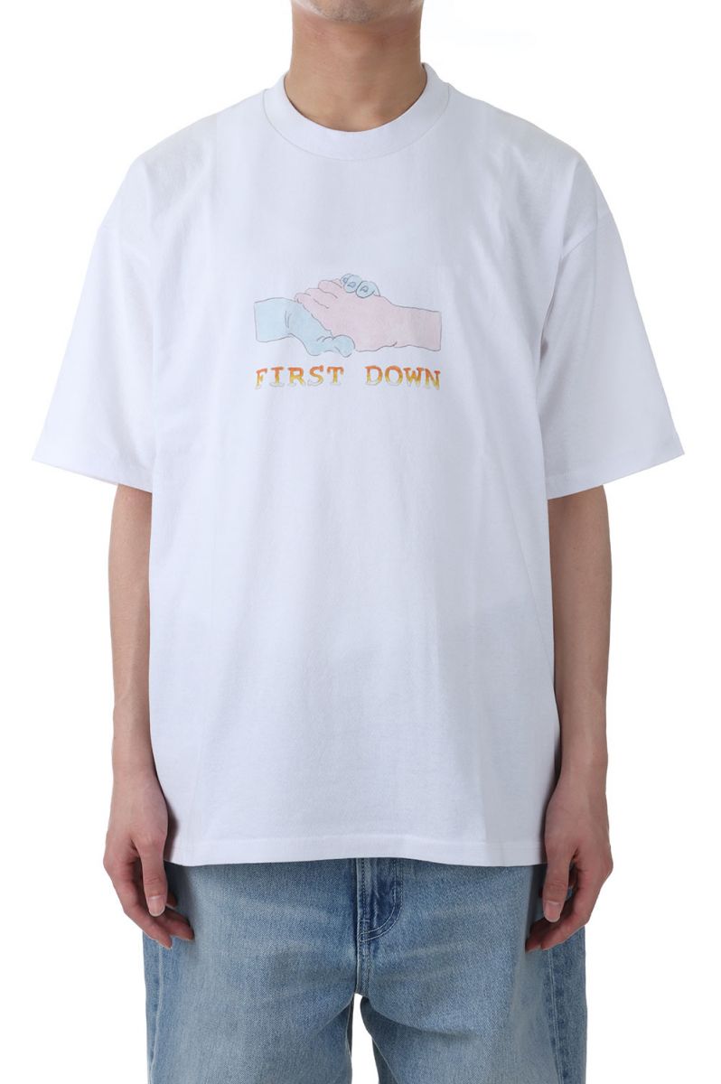 Rakuten - 【P10倍】S/S TEE #1 COTTON JERSEY -WHITE(F401005) [BP] First Down -Men-(ファースト・ダウン)First Down