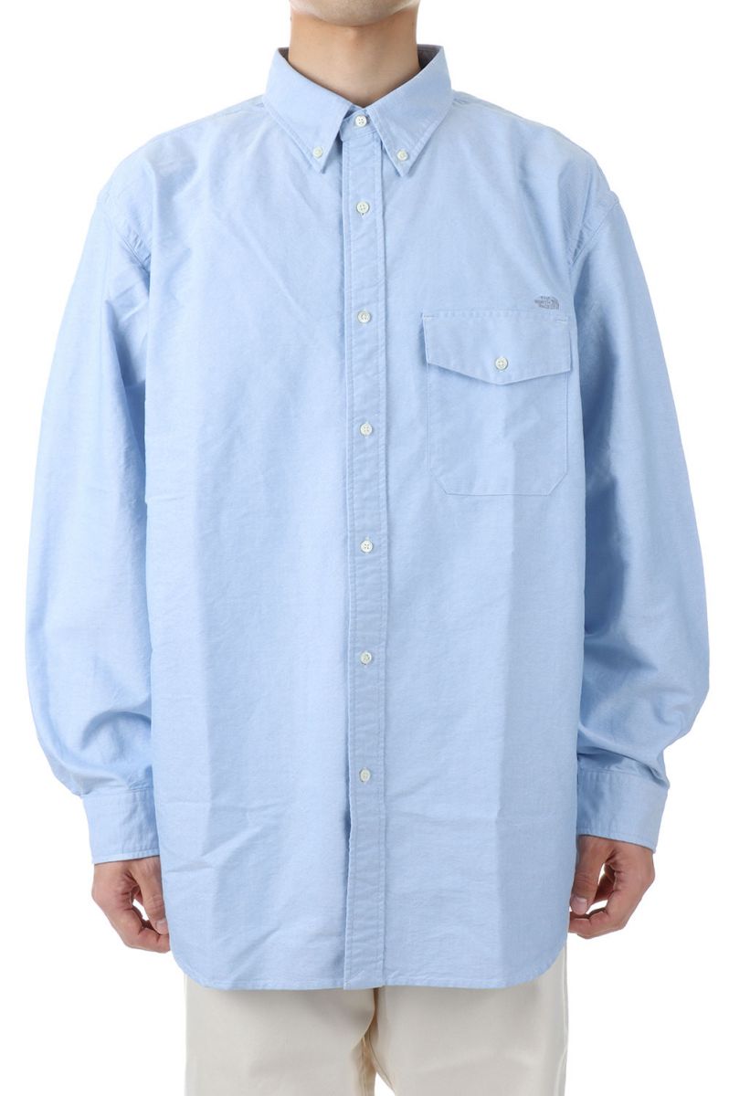 【16時までのご注文で最短翌日発送】Cotton Polyester OX B.D. Shirt - Sax (NT3300N) The North Face Purple Label - Men -(ザ・ノースフェイス パープルレーベル)