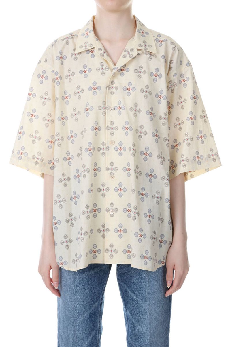 樂天商城 - PRINT HALF SLEEVE SHIRT -Red x Cream (23SS-17-H) Jun Mikami(ジュンミカミ)