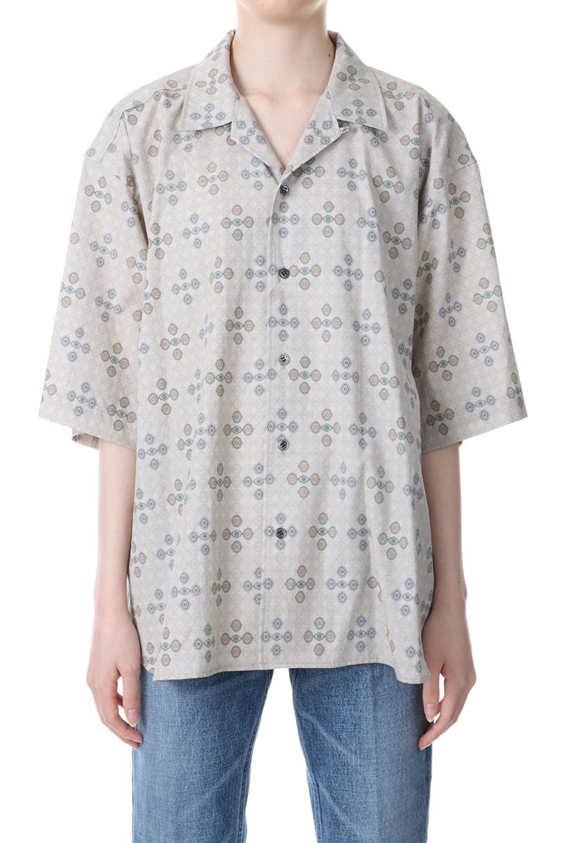 Rakuten - 【P10倍】PRINT HALF SLEEVE SHIRT -Green x Gray (23SS-17-H) Jun Mikami(ジュンミカミ)