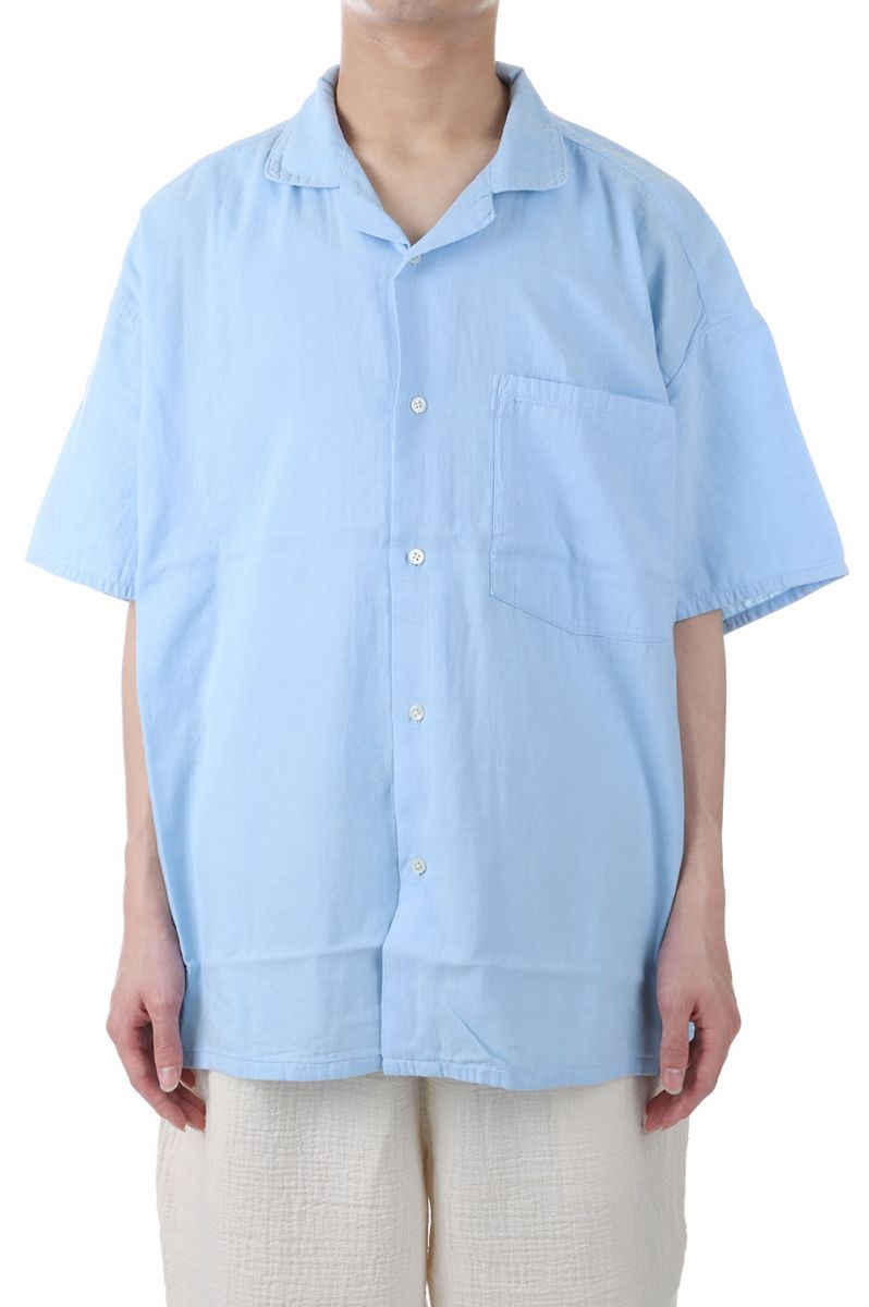 SUVIN GOLD GAUZE SHORT SLEEVE SHIRT / BLUE (PC-056-2127) Porter Classic(|[^[NVbN)