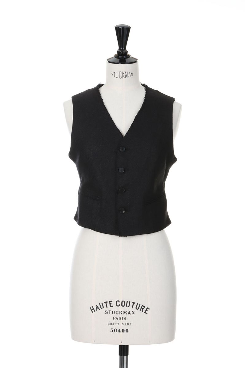 樂天商城 - LINEN CANVAS BACK OPEN SHORT VEST (23SVE-#808L) Jane Smith(ジェーンスミス)
