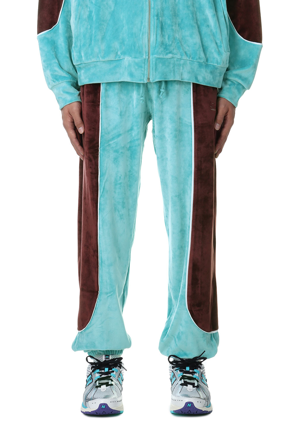 【SALE / 50%OFF】MEN VELOURS SPORTS TROUSERS KNIT(PACC13P009)-BLUE- RASSVET(ラスベート)