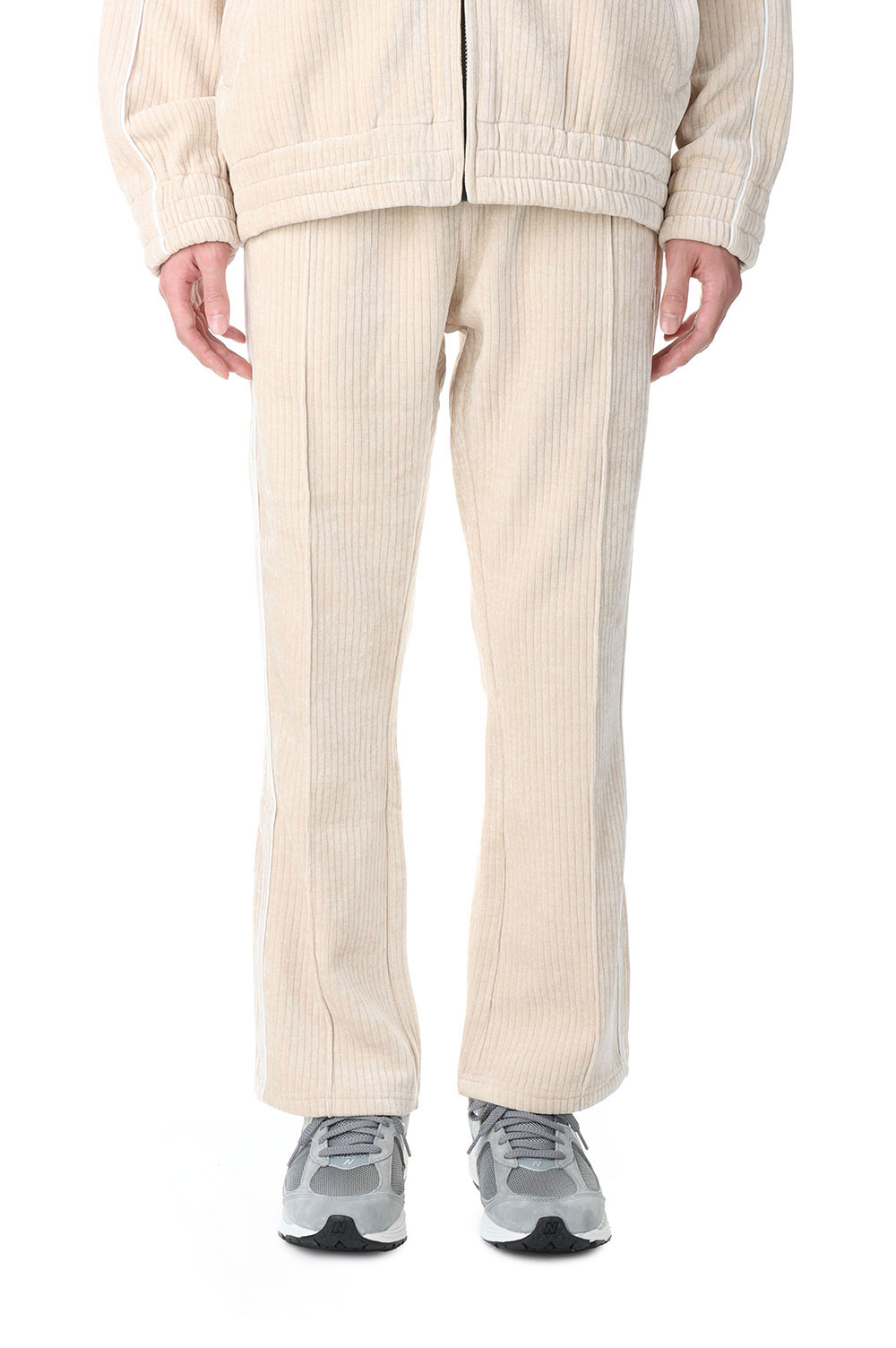 Rakuten - 【P10倍】Corduroy Velor Track Flare Pants -IVORY (LEP225) LEGENDA(レジェンダ)