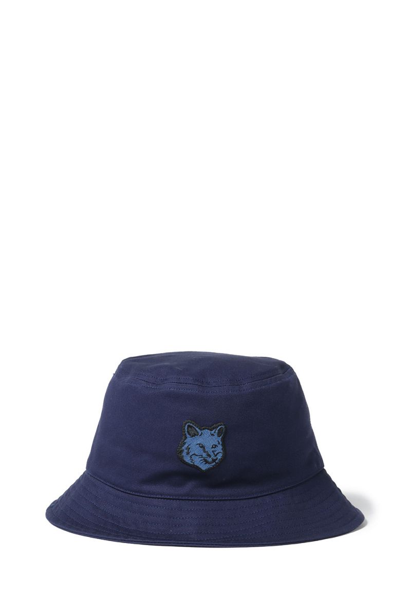 FOX HEAD PATCH BUCKET HAT -INK BLUE(LM06113WW0088) Maison Kitsune -Women-(メゾンキツネ)