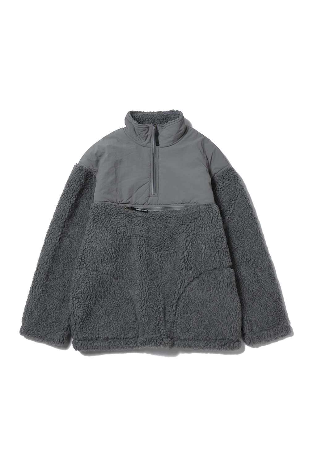 【P5倍】BOA FLEECE ANORAK JKT -HEATHER GRAY(F542016) [BP] First Down -Men-(ファースト・ダウン)First Down