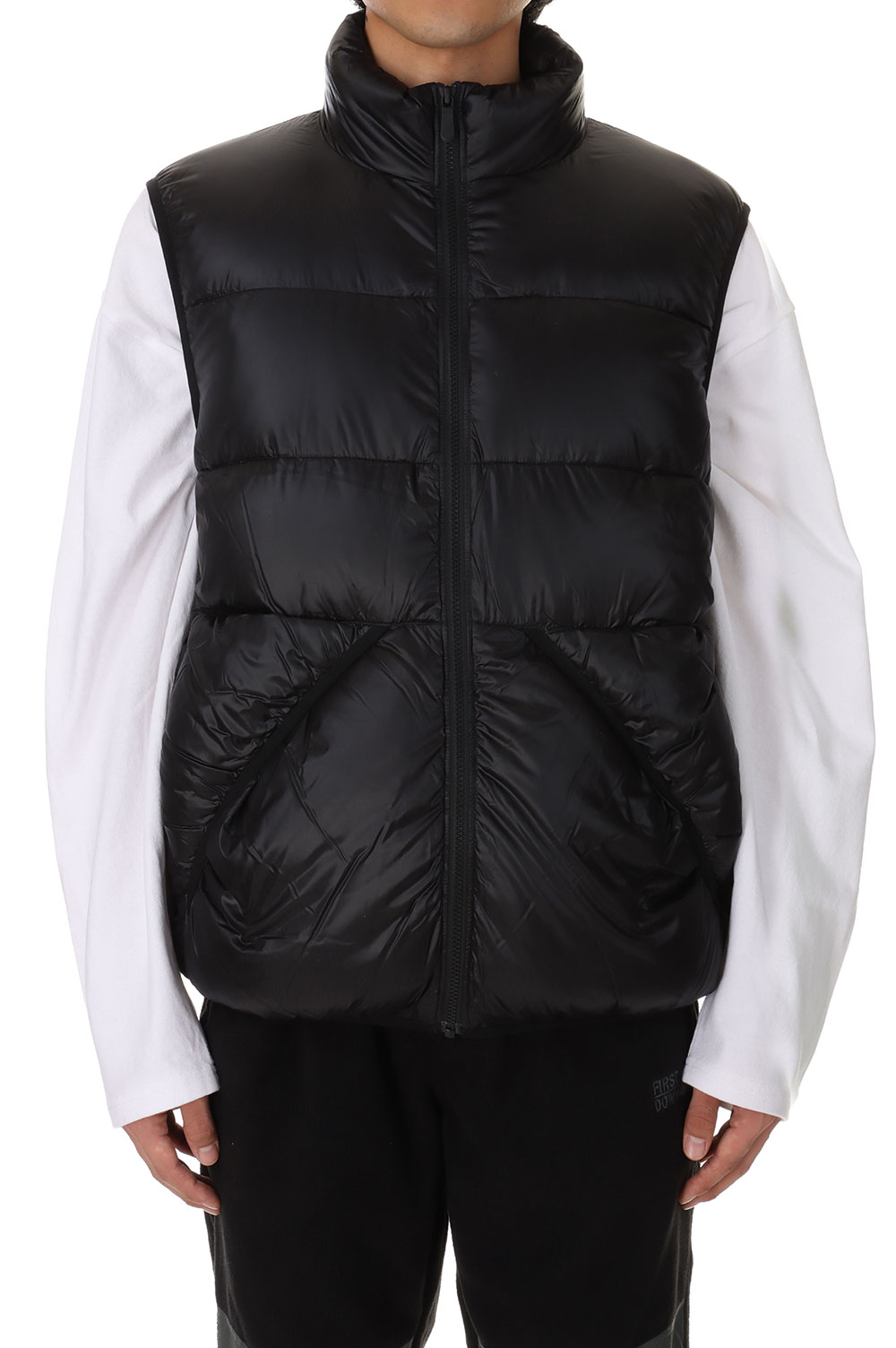 Rakuten - DOWN VEST NYLON TAFFETA -BLACK(F542009) [BP] First Down -Men-(ファースト・ダウン)First Down
