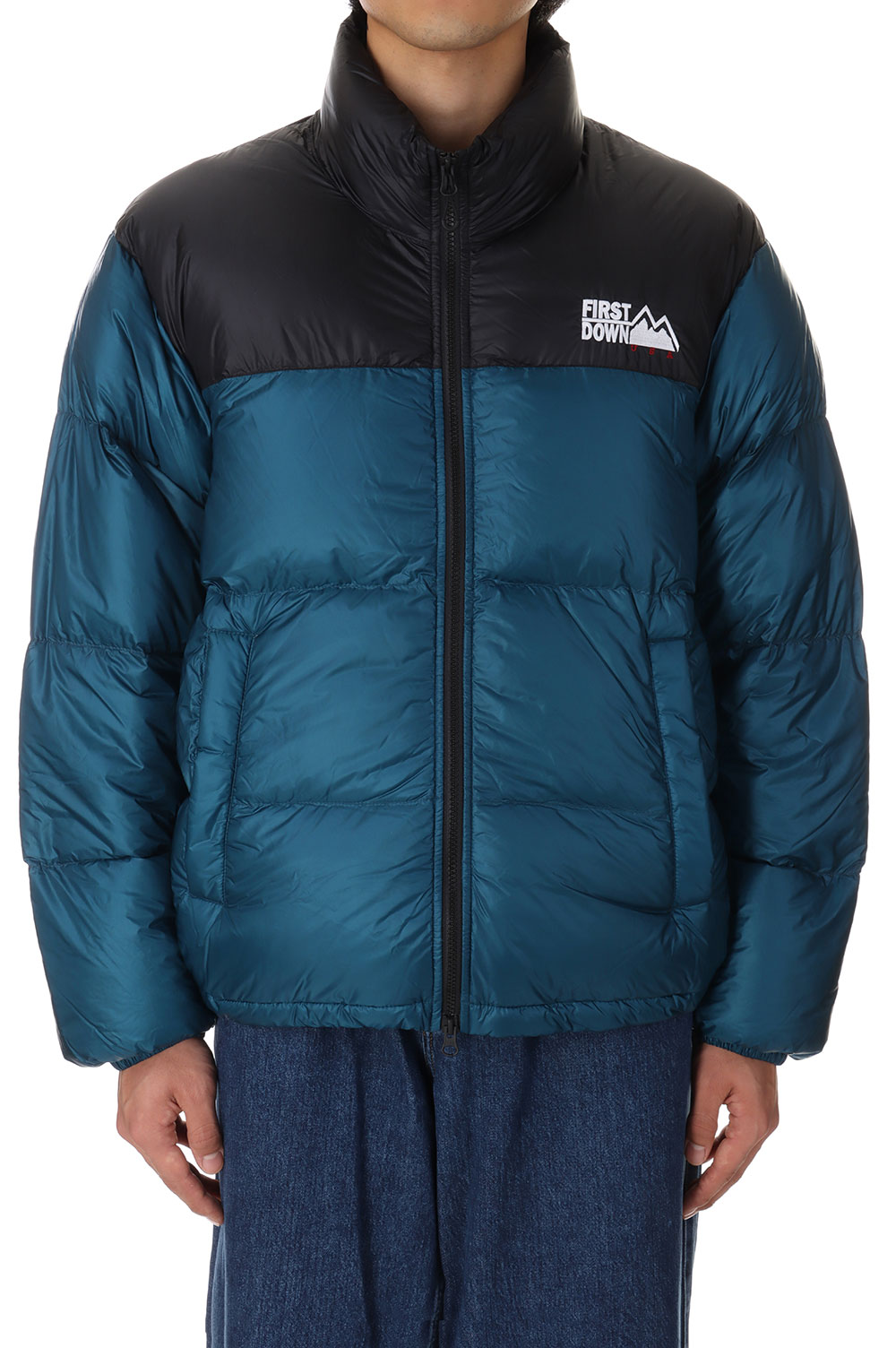 Rakuten - LIGHT BUBBLE DOWN JKT 10D NYLON TAFFETA -BLUE(F542014) [BP] First Down -Men-(ファースト・ダウン)First Down