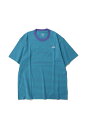 S/S Multi Border Tee - OPTIC VIOLET / GEYSER AQUA (NT32455) The North Face(U m[XtFCX)