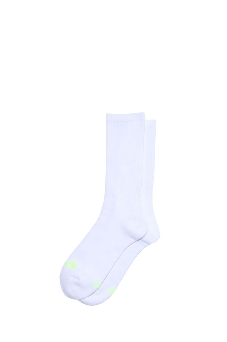 BASIC MID REGULAR RIB SOCKS - WHITE (KSU62340) MXP(エムエックスピー)