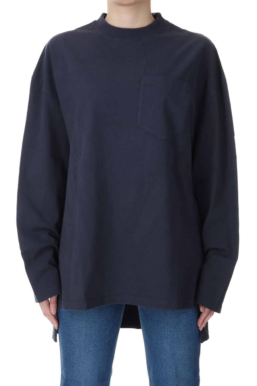 樂天商城 - SIDE SLIT LONG TEE-Black（24SMSCU02 ） Shinzone(シンゾーン)
