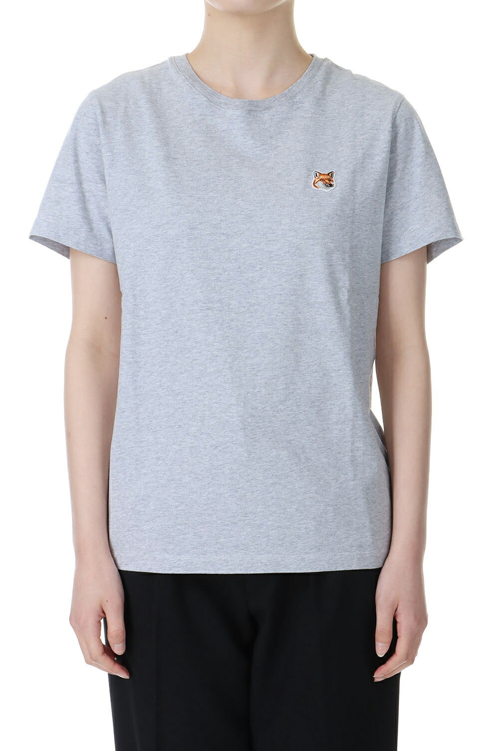 樂天商城 - FOX HEAD PATCH CLASSIC TEE-SHIRT - LIGHT GREY MELANGE(LW00105KJ0008) Maison Kitsune -Women-(メゾンキツネ)