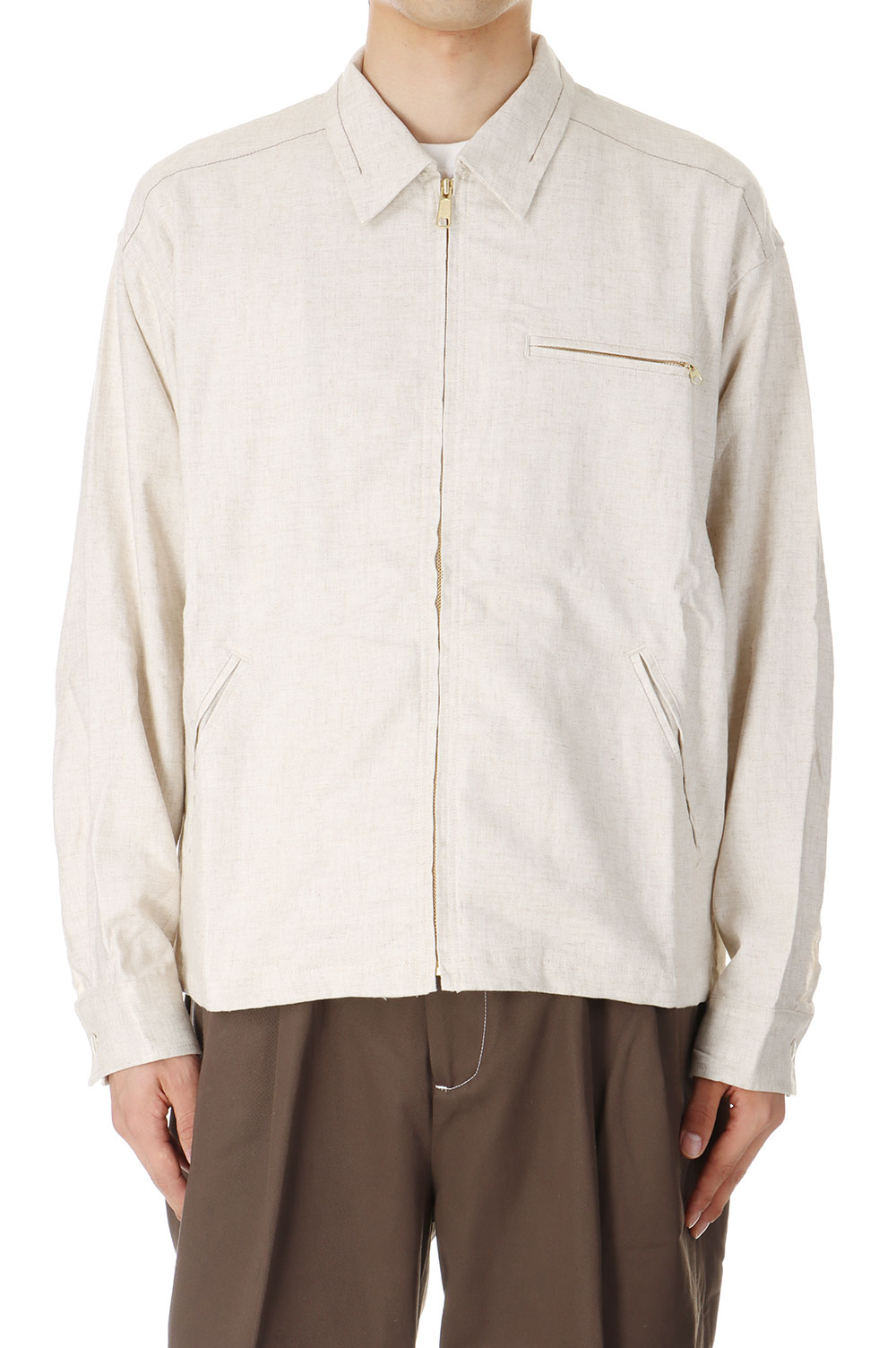 樂天商城 - HRMS NATURAL ZIP JACKET / Natural(24SS-MS3-020) MAGIC STICK(マジックスティック)