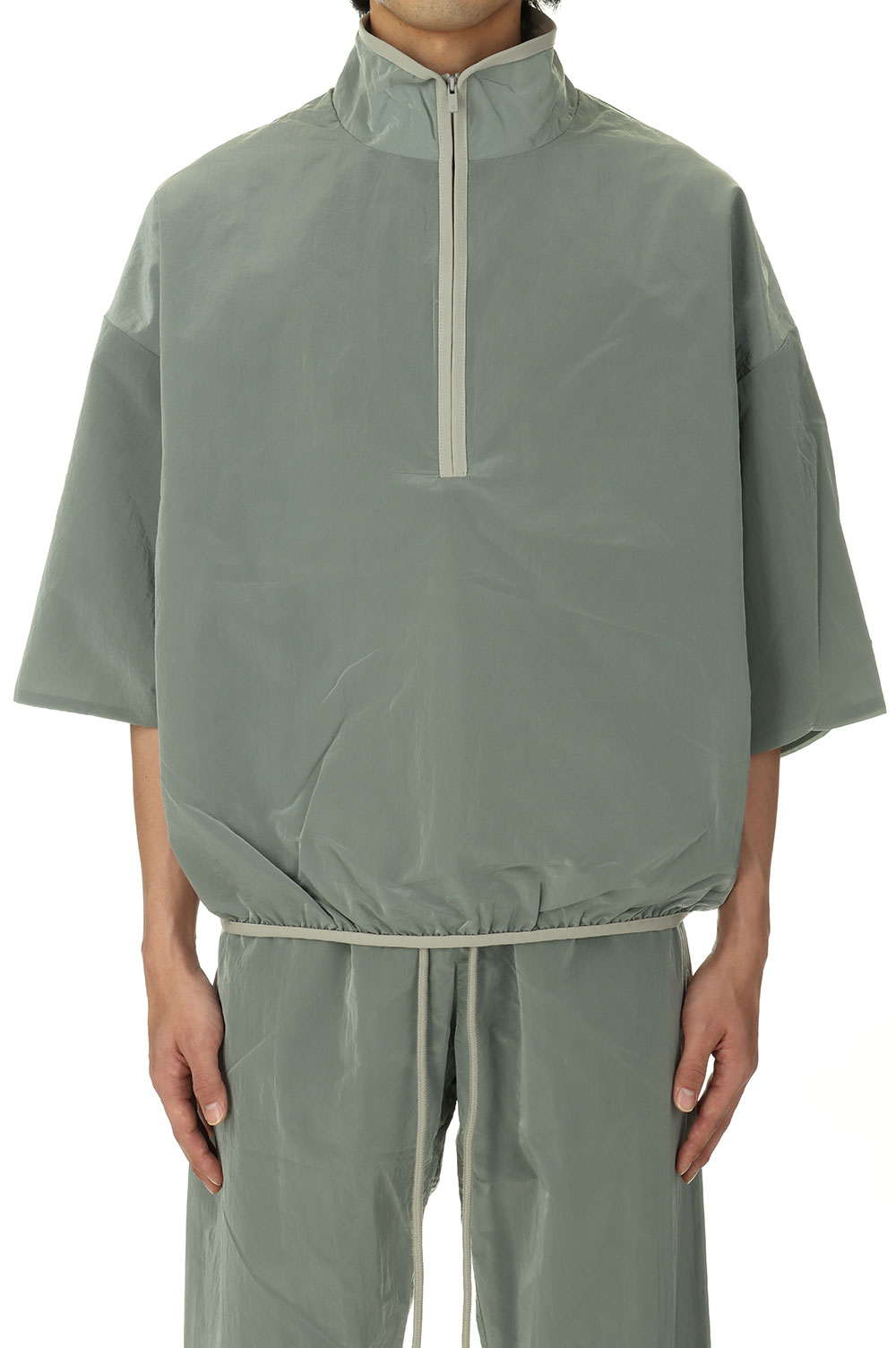Rakuten - 【P10倍】Halfzip Mockneck Shirt/Seal(186SP244055F) ESSENTIALS(エッセンシャルズ)