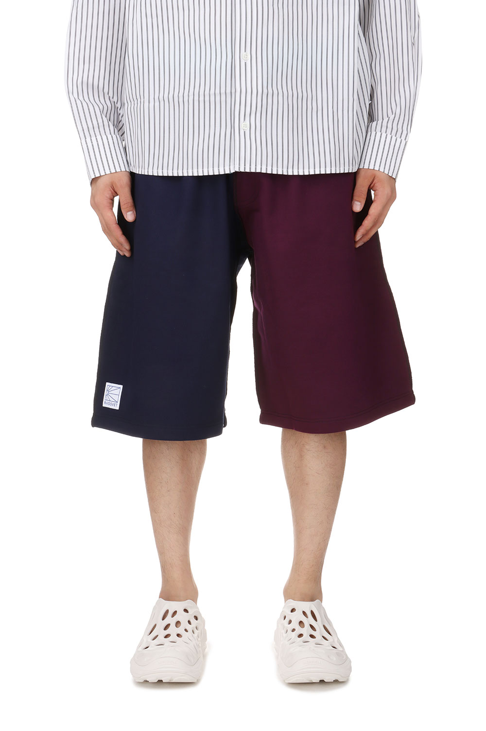 Rakuten - 【P10倍】MEN MIX SWEAT SHORTS KNIT / NAVY(PACC14P010) RASSVET(ラスベート)