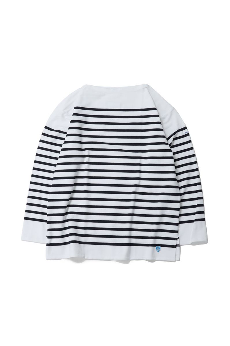 WIDE BODY BOAT NECK L/S P.O. - WHITE / PIRATE (#6130) ORCIVAL - Men -(オーシバル)