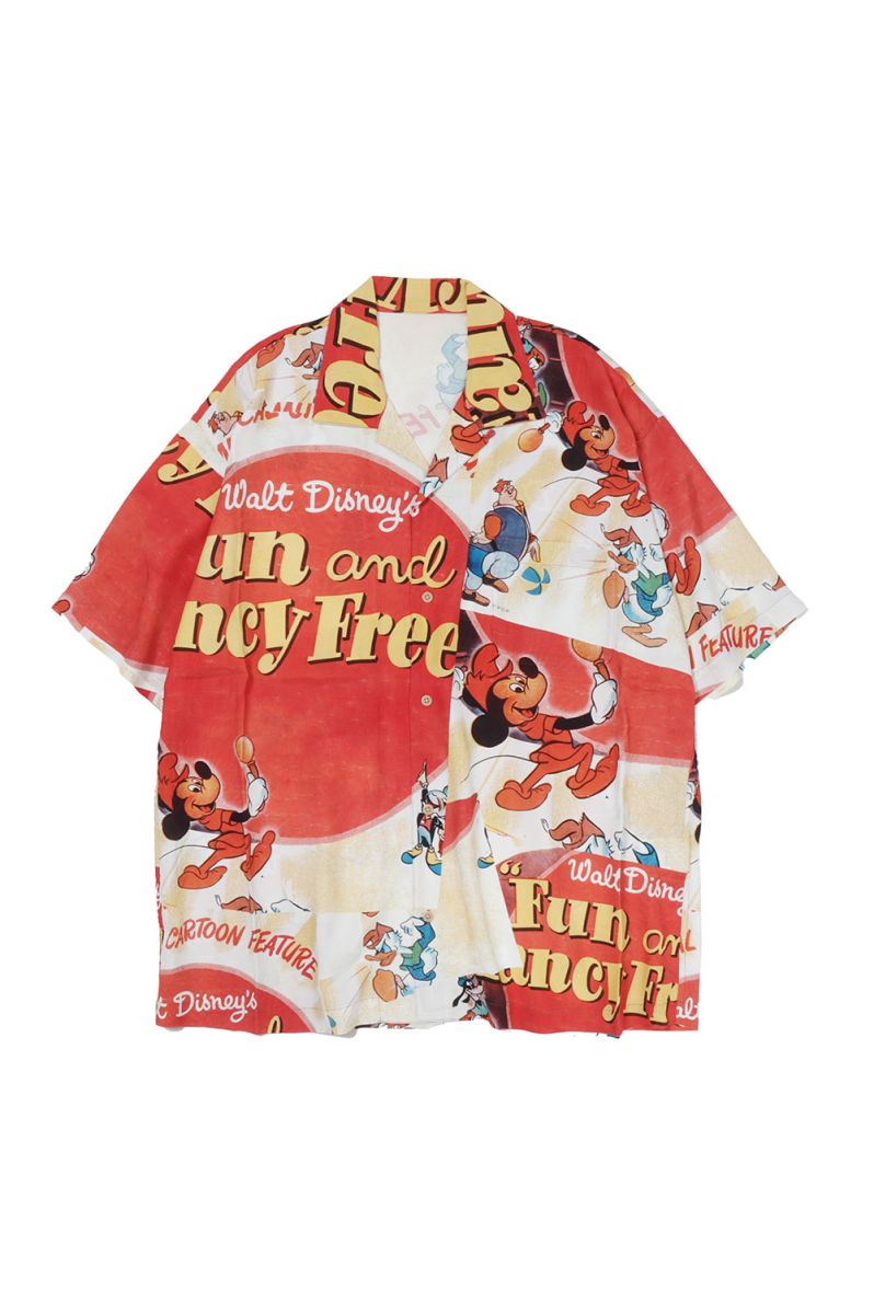 yDISNEY V/P PC ALOHA COLLECTIONzALOHA SHIRT MICKEY MOUSE &amp; FRIENDS-RED-(DP-024-2707) Porter Classic(|[^[NVbN)