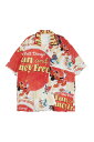 【DISNEY V/P PC ALOHA COLLECTION】ALOHA SHIRT MICKEY MOUSE &amp; FRIENDS-RED-(DP-024-2707) Porter Classic(ポータークラシック)