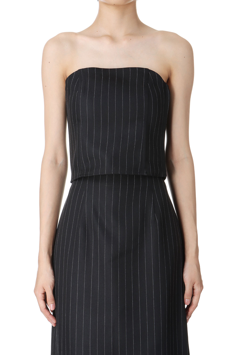Rakuten - Stripe Bustier Tops -BLACK (12420409) Todayful(トゥデイフル)