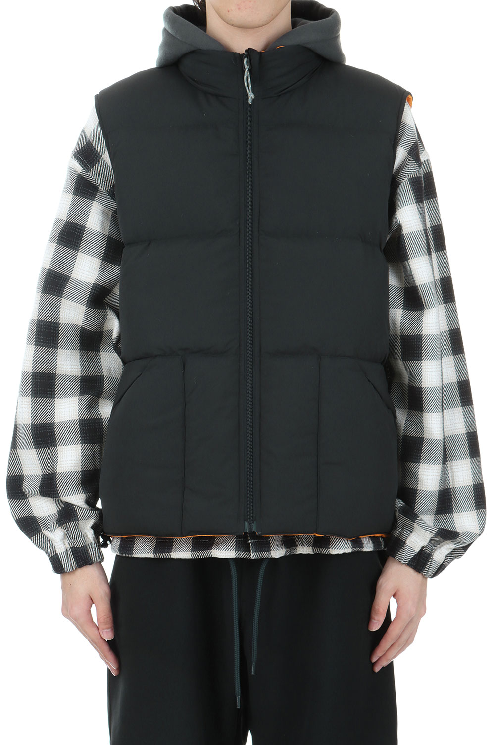 Reversible Down Vest - BLACK / MANGO (SD24F-JK02) SEDAN ALL PURPOSE(セダン オール パーパス)