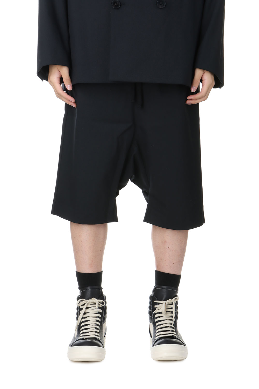 【P5倍】SUITING CELLAR SHORTS / BLACK(ES2608BL) Entire Studios(エンタイア スタジオ)