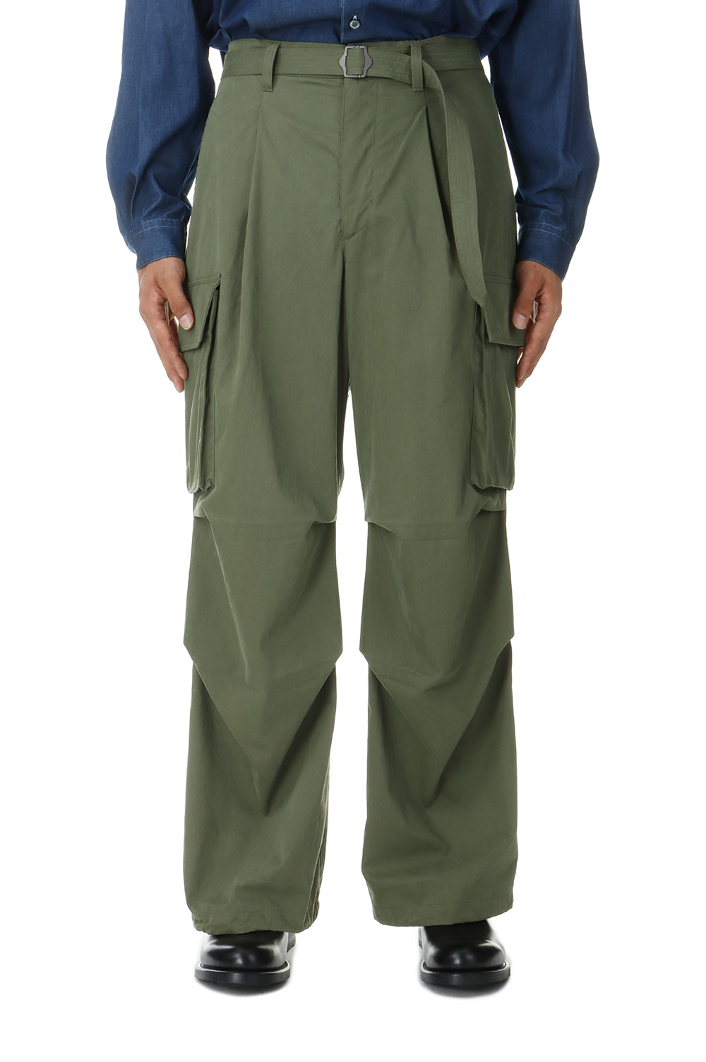 樂天商城 - PARACHUTE BELTED PANTS - OLIVE (AODFPT310OL) ANOTHER OFFICE(アナザー・オフィス)