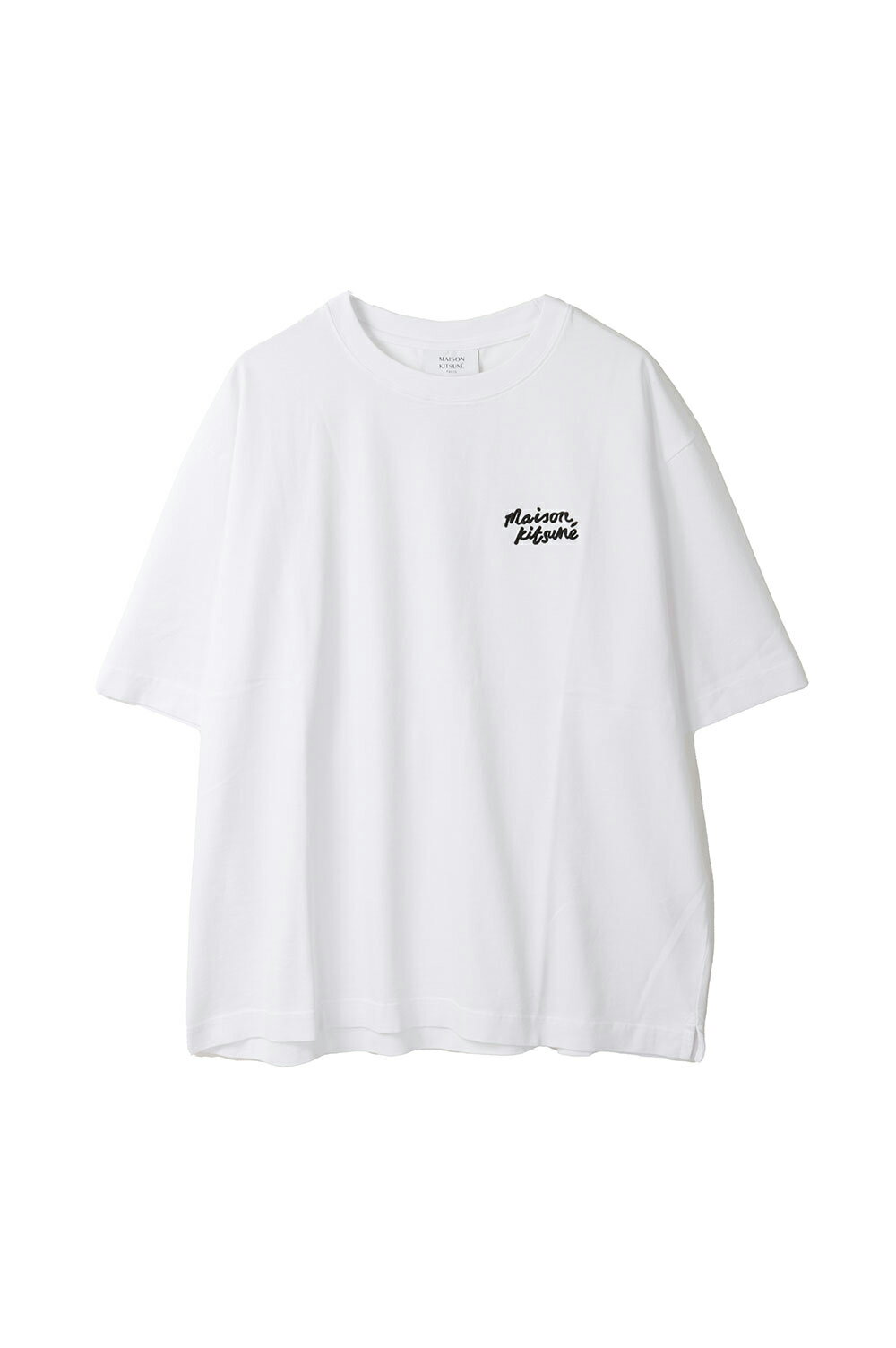 樂天商城 - MAISON KITSUNE HANDWRITING EMBROIDERY OVERSIZE TEE - WHITE (OM00123KJ0119) Maison Kitsune -Men-(メゾンキツネ)