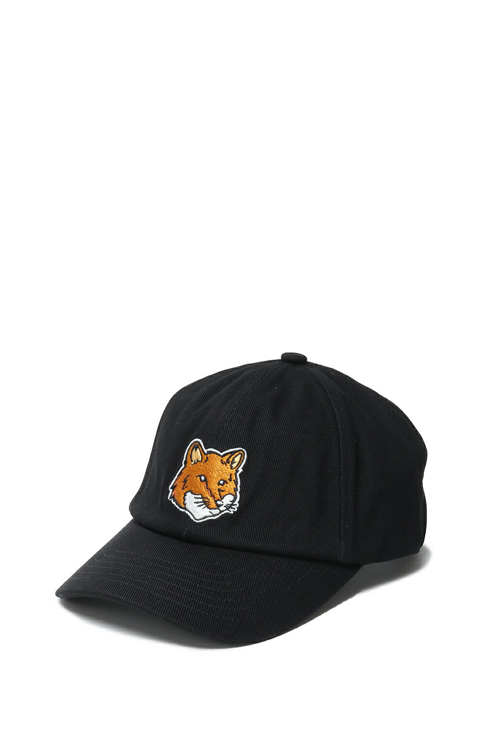 LARGE FOX HEAD 6P CAP - BLACK (MM06103WW0096) Maison Kitsune -Men-(᥾...