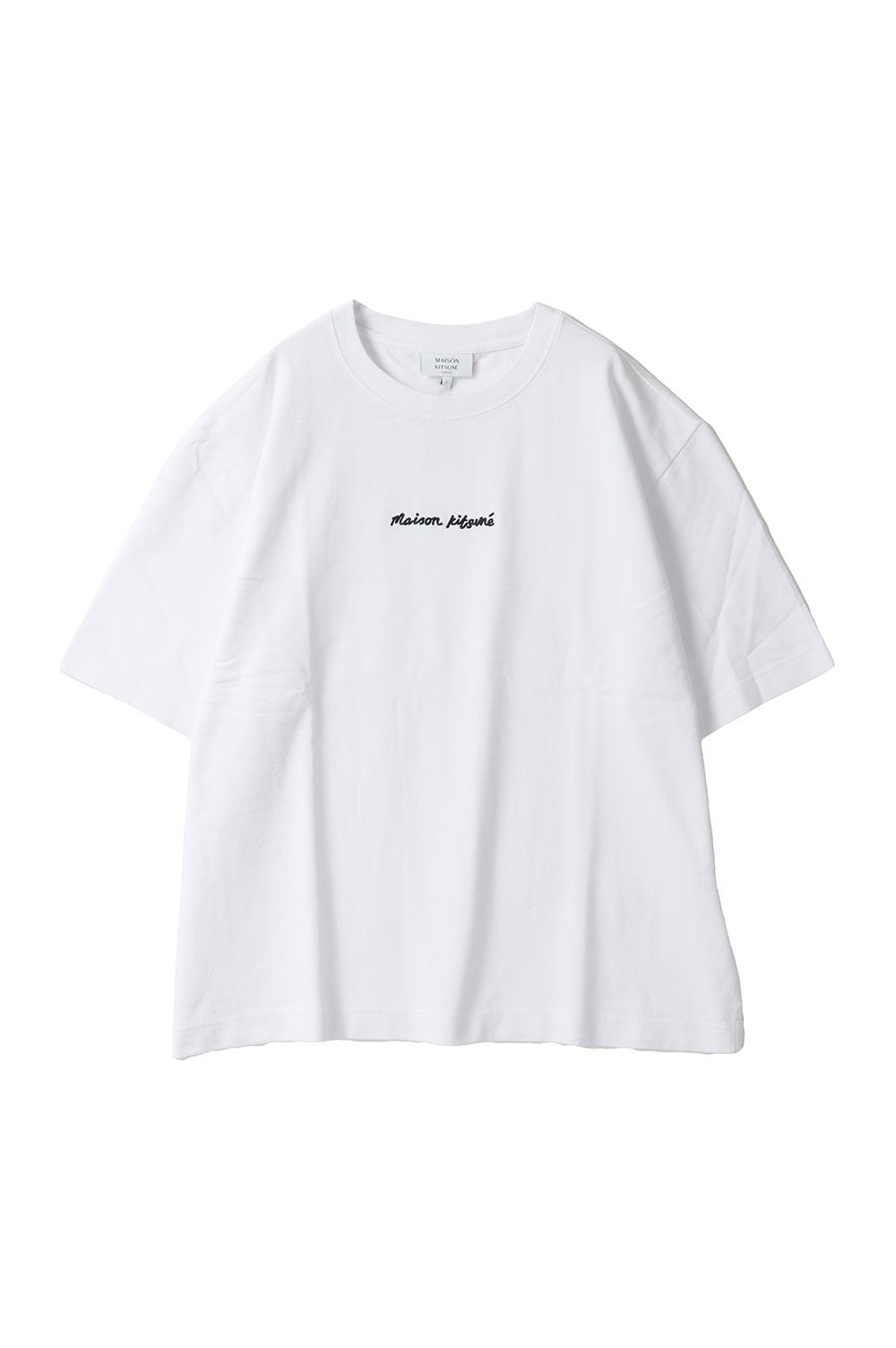 Rakuten - 【P10倍】MAISON KITSUNE EMBROIDERY OVERSIZE TEE-SHIRT - WHITE (OM00122KJ0119) Maison Kitsune -Men-(メゾンキツネ)