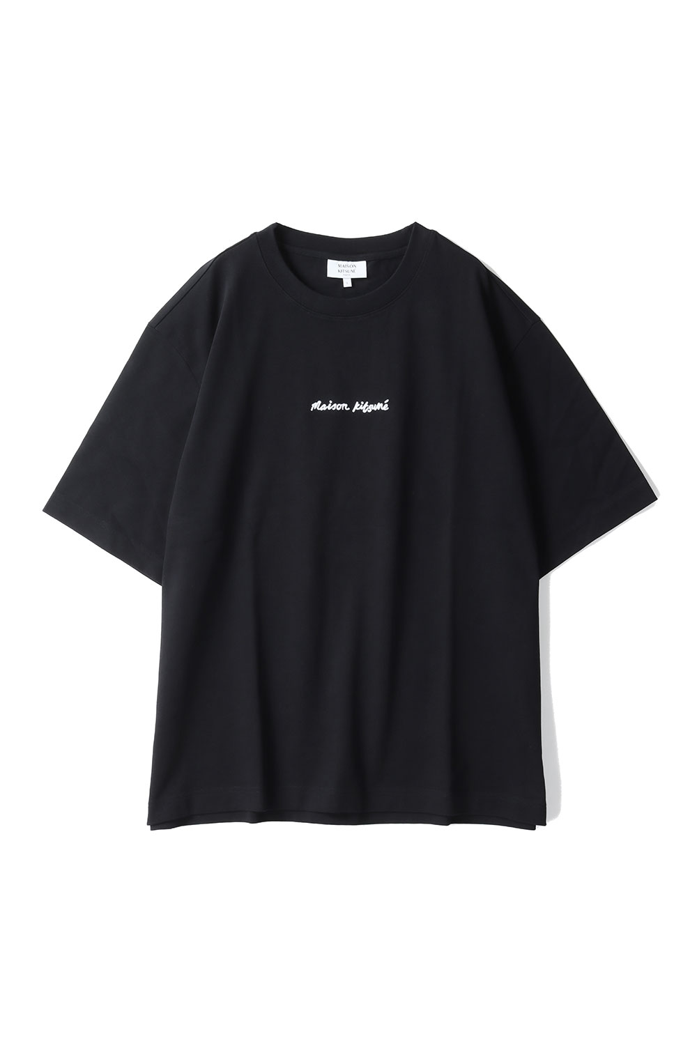 Rakuten - 【P10倍】MAISON KITSUNE EMBROIDERY OVERSIZE TEE-SHIRT - BLACK (OM00122KJ0119) Maison Kitsune -Men-(メゾンキツネ)