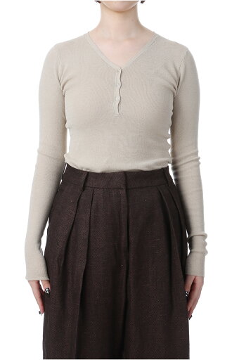 Henleyneck Knit Rompers - NATURAL (12510514) Todayful(トゥデイフル) Henleyneck Knit Rompers - NATURAL (12510514) Todayful(トゥデイフル)